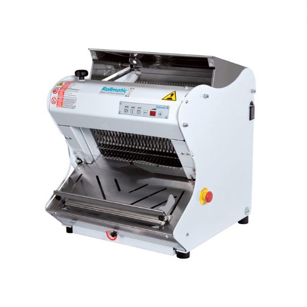 Bench type bread slicers