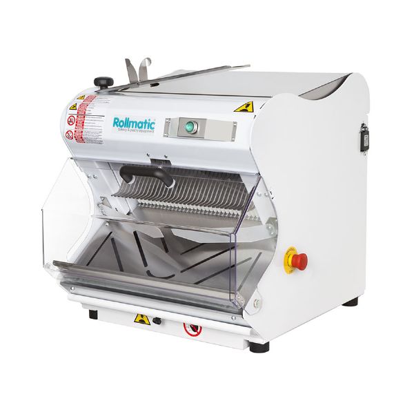 Bench type bread slicers