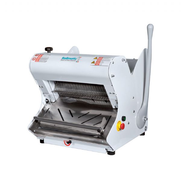 Bench type bread slicers